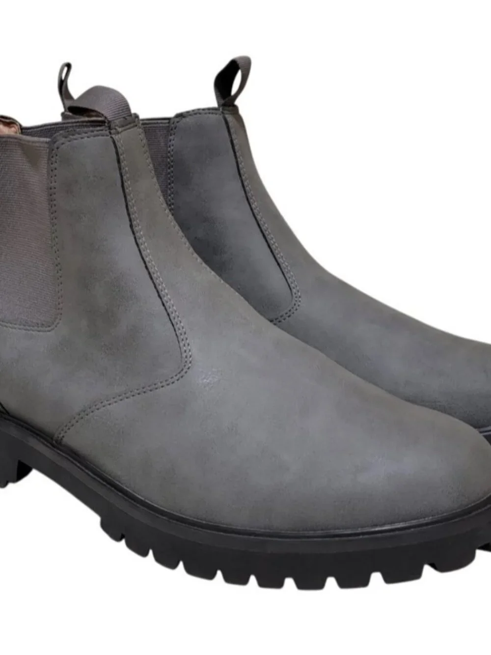 JBU Kai Water Resistant Chelsea Boot Gray Leather Pull-On Size 12M